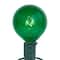10-Count Green G50 Globe Christmas Patio Lights- 9ft Green Wire